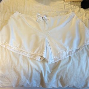 Women’s Catalina Board Shorts Elastic Tie Waist Back Velcro Pocket 3X White